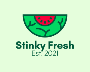 Fresh Watermelon Slice  logo design