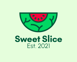 Fresh Watermelon Slice  logo design