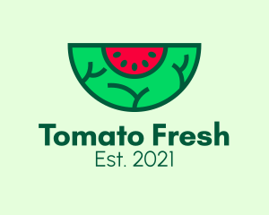 Fresh Watermelon Slice  logo design