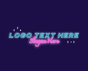 Party Neon Wordmark Logo