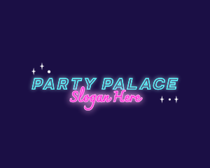 Party Neon Wordmark logo design