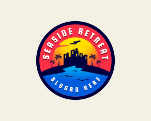 Travel Beach Seaside logo design