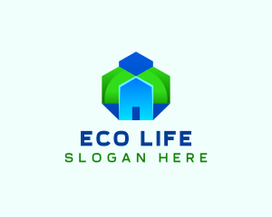 Eco Housing Builder logo design