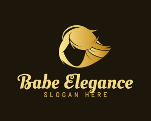 Elegant Feminine Haircut logo design