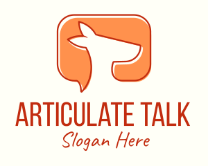 Kangaroo Speech Bubble logo design