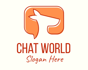 Kangaroo Speech Bubble logo design