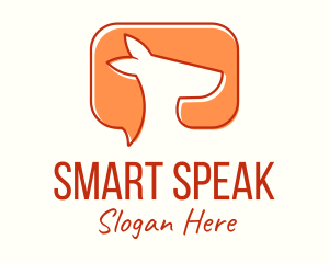 Kangaroo Speech Bubble logo design