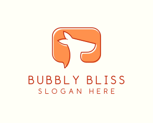 Kangaroo Speech Bubble logo design