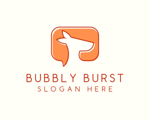 Kangaroo Speech Bubble logo design