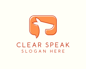 Kangaroo Speech Bubble logo design