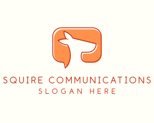 Kangaroo Speech Bubble logo design