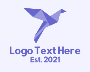 Purple Geometric Bird logo