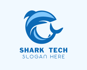 Shark Ocean Aquarium logo design