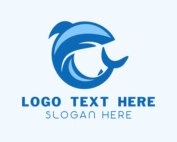 Blue Shark logo example 1