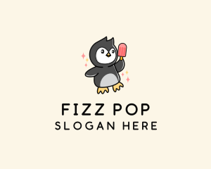 Penguin Ice Popsicle logo design