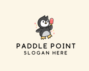 Penguin Ice Popsicle logo design