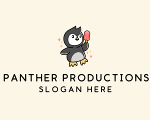 Penguin Ice Popsicle logo design