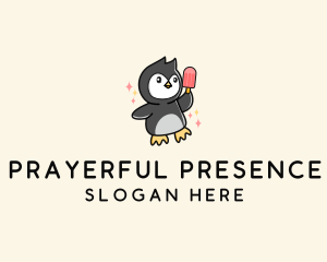 Penguin Ice Popsicle logo design