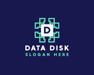 Data Technology Network logo design