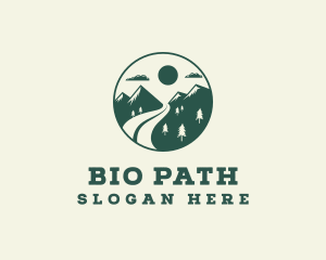 Mountain Travel Path logo design