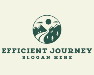 Mountain Travel Path logo design