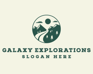 Mountain Travel Path logo design