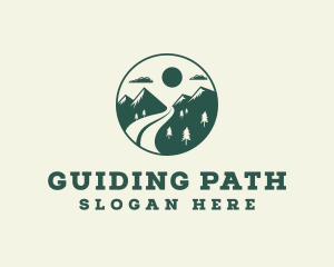 Mountain Travel Path logo design