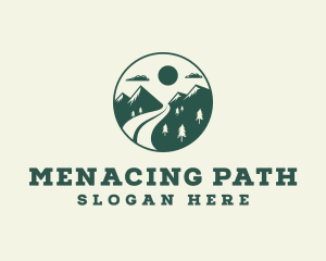 Mountain Travel Path logo design