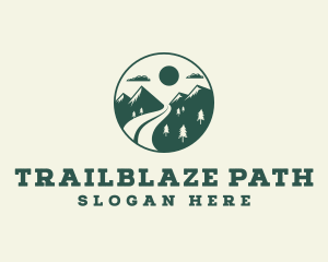 Mountain Travel Path logo design