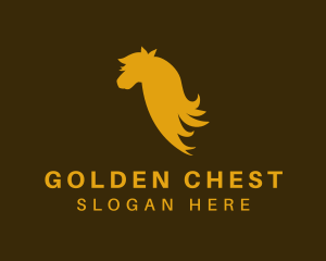 Golden Horse Stallion logo design