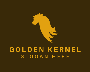 Golden Horse Stallion logo design