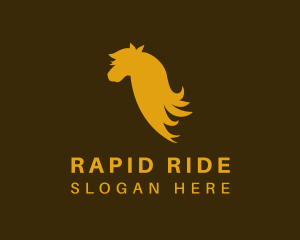 Golden Horse Stallion logo design