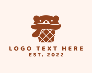 Bear Ice Cream Cone logo