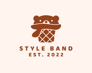 Bear Ice Cream Cone logo