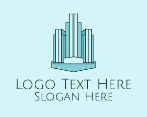 Blue Skyscraper Building  logo