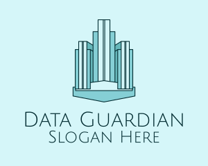 Blue Skyscraper Building  Logo