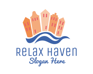 Beach Town Vacation Logo