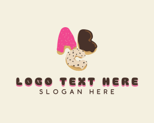 Donut Alphabet Letter ABC logo