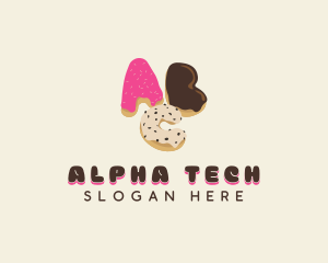 Donut Alphabet Letter ABC logo