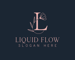 Boutique Floral Letter L logo design