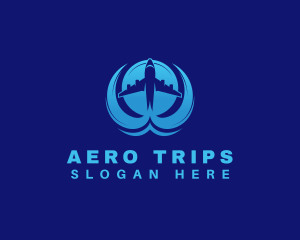 Travel Airplane Trip logo design