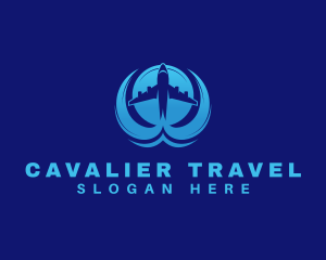 Travel Airplane Trip logo design