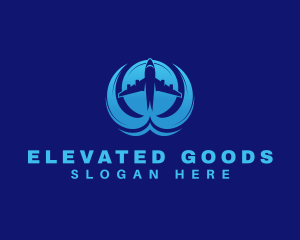 Travel Airplane Trip logo design