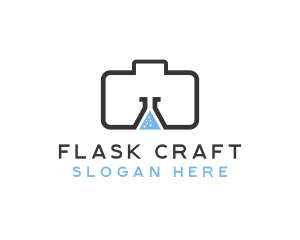 Camera Lab Flask logo design