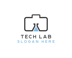 Camera Lab Flask logo design