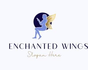 Fairy Golden Wings logo design