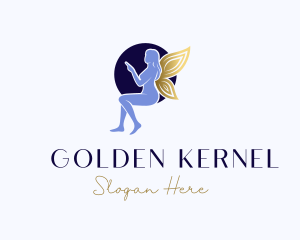 Fairy Golden Wings logo design