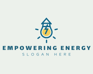 House Bulb Electricity logo design