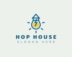 House Bulb Electricity logo design