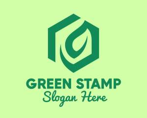 Green Environmental Hexagon logo design